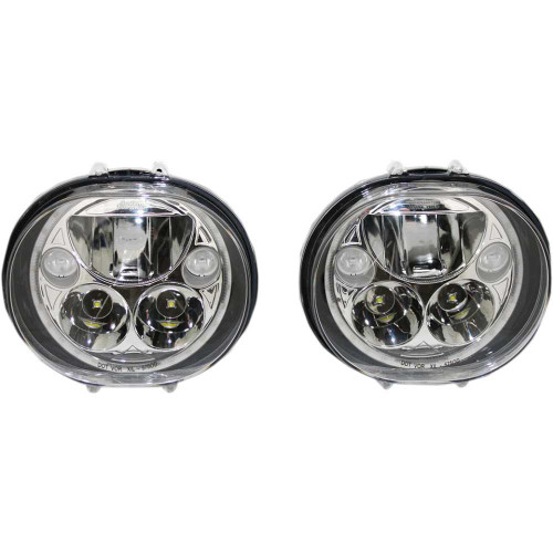 CUSTOM DYNAMICS CDTB575OVC Custom Dynamics Led Headlight - 5-3/4" - Chrome - Pair Cdtb-575Ov-C