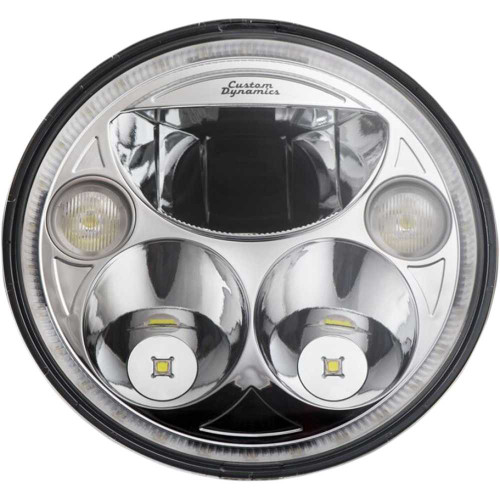 CUSTOM DYNAMICS CDTB7IC Custom Dynamics 7" Trubeam Headlamp - Chrome - Chief Cdtb-7-I-C