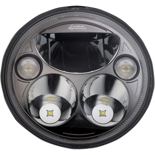 Custom Dynamics 7" Trubeam Headlamp - Black - Chieftain Cdtb-7-If-B