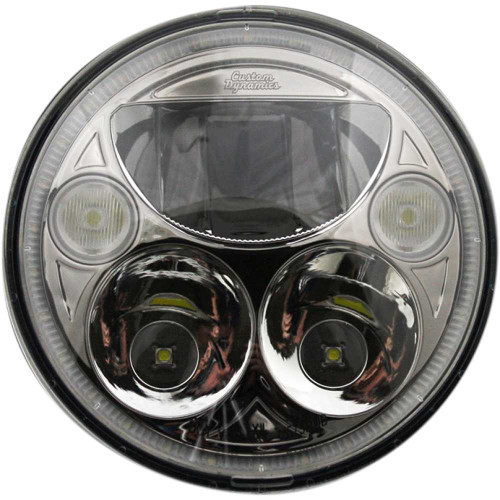 CUSTOM DYNAMICS CDTB7C Custom Dynamics Led Headlight - 7" - Chrome - Each Cdtb-7-C