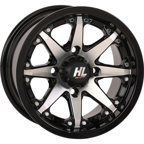 High Lifter Wheel - Hl10 - Front/Rear - Gloss Black W/Machined - 12X7 - 4/110 - 4+3 12Hl10-1110