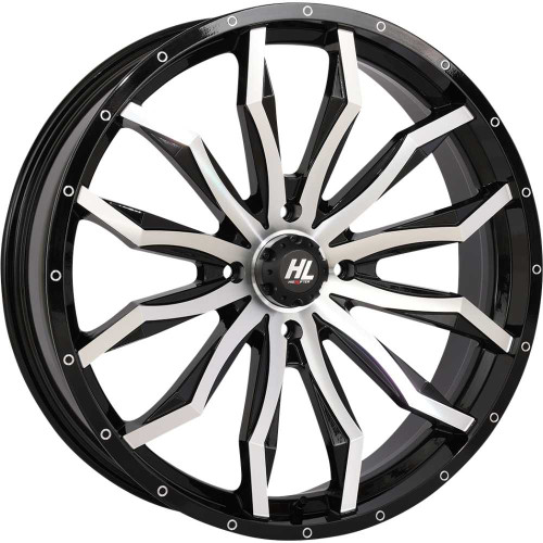HIGH LIFTER 22HL211156 High Lifter Wheel - Hl21 - Front/Rear - Gloss Black W/Machined - 22X7 - 4/156 - 4+3 (+10 Mm) 22Hl21-1156