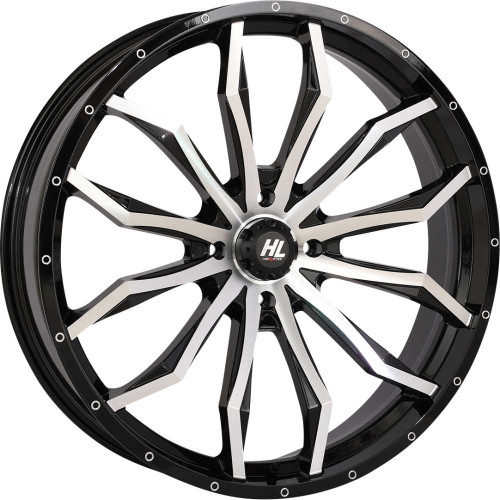 HIGH LIFTER 24HL211156 High Lifter Wheel - Hl21 - Front/Rear - Gloss Black W/Machined - 24X7 - 4/156 - 4+3 (+10 Mm) 24Hl21-1156