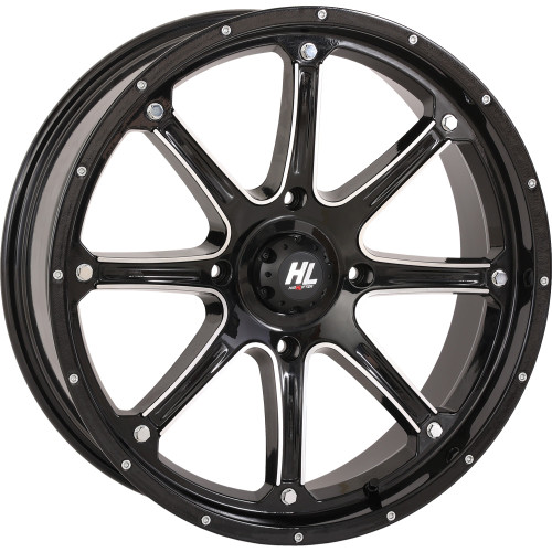 High Lifter Wheel - Hl4 - Front/Rear - Gloss Black W/Machined - 20X6.5 - 4/137 - 4+2.5 (+10 Mm) 20Hl04-1137