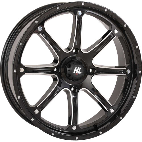HIGH LIFTER 20HL041156 High Lifter Wheel - Hl4 - Front/Rear - Gloss Black W/Machined - 20X6.5 - 4/156 - 4+2.5 (+10 Mm) 20Hl04-1156