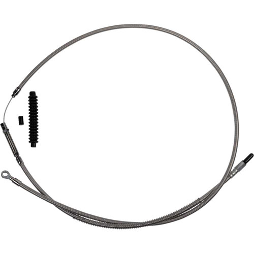 BARNETT 102301000000 High-Efficiency Stainless Steel Clutch Cable For Harley-Davidson - +10" 102-30-10068-10