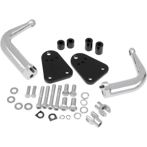 DRAG SPECIALTIES 1624-0124 Drag Specialties Highway Peg Mount - Black/Chrome - Xl