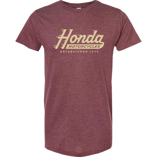 HONDA APPAREL NP23SM2294L Honda Apparel Honda Established T-Shirt - Heather Burgundy - Large Np23S-M2294-L