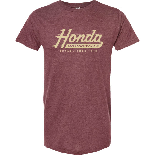 Honda Apparel Honda Established T-Shirt - Heather Burgundy - Medium Np23S-M2294-M