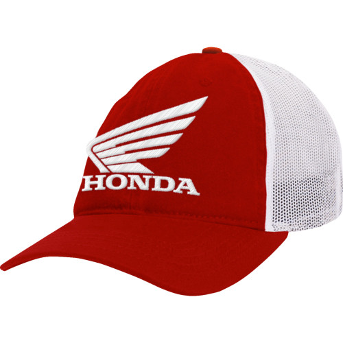 Honda Apparel Honda Trucker Hat - Red/White Np21A-H3161 Honda Apparel Honda Trucker Hat - Red/White Np21A-H3161