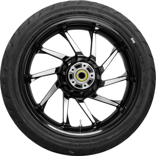 Hurricane Rear Wheel - Black Cut (18") | Dunlop Tire (180/55B18) Pkg-Hur185Bc-Abst