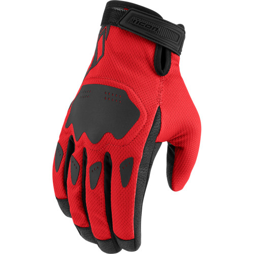 Icon Hooligan Ce Gloves - Red - 3Xl