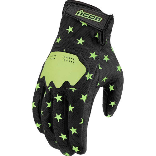 ICON 3301-4696 Icon Hooligan Old Glory Gloves - Glow - 2Xl