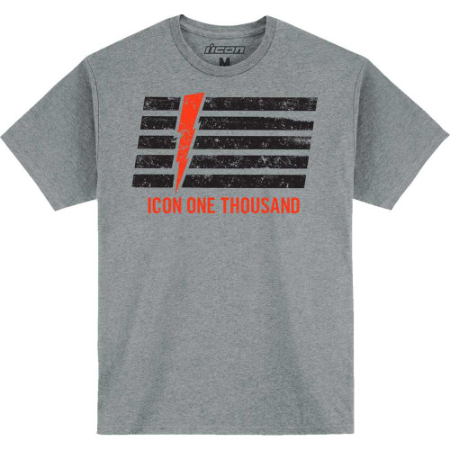 ICON 3030-23482 Icon Invasion Stripe T-Shirt - Gray - 2Xl