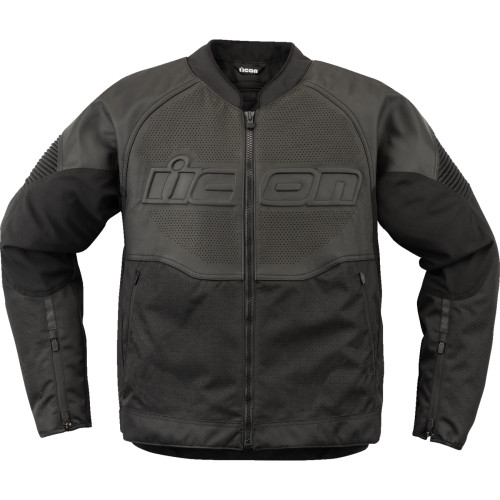 Icon Overlord3 Leather Jacket - Black - Large
