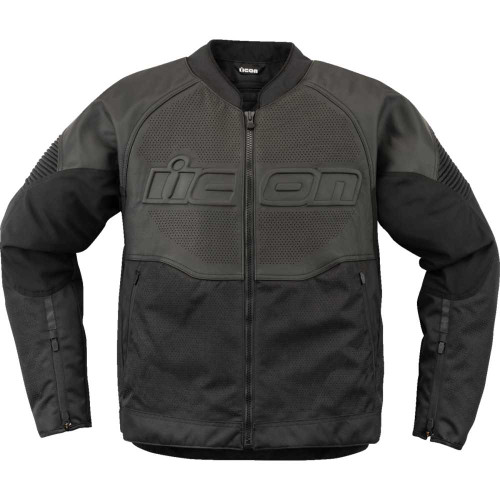 ICON 2810-4112 Icon Overlord3 Leather Jacket - Black - Small