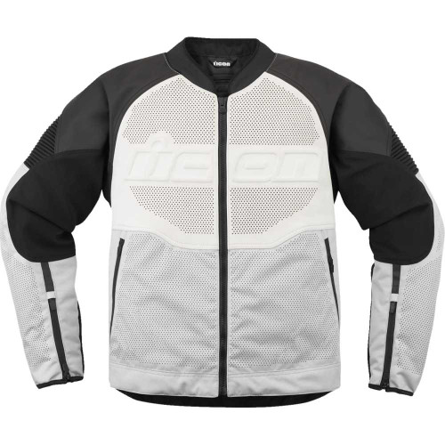 ICON 2810-4121 Icon Overlord3 Leather Jacket - White - Xl