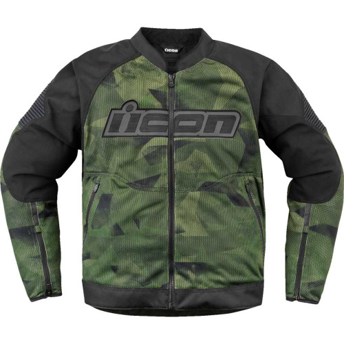 ICON 2820-6705 Icon Overlord3 Mesh Camo Jacket - Green - Small
