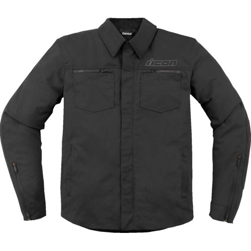ICON 2820-6237 Icon Upstate Canvas Ce Jacket - Black - Large