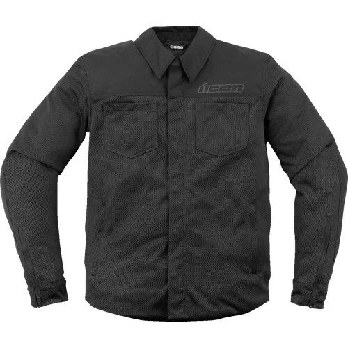 ICON 2820-6222 Icon Upstate Mesh Ce Jacket - Black - 3Xl