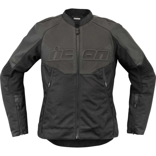ICON 2813-1087 Icon Women'S Overlord3 Leather Jacket - Black - 2Xl