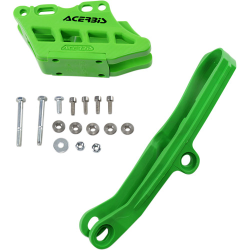 Acerbis Chain Guide 2.0 And Slider Kit - Green - Kawasaki 2734950006