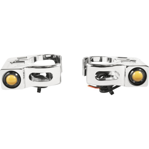 Joker Machine Turn Signal - 39 Mm - Amber - Chrome 05-220-3