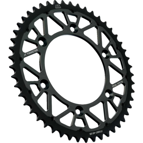 JT SPROCKETS JTX89749GR Jt Sprockets Steel Rear Sprocket - Graphite - 49 Tooth Jtx897.49Gr