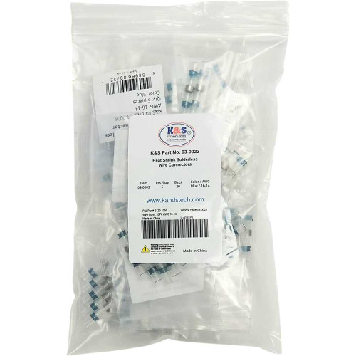K&S TECHNOLOGIES 030023 K&S Technologies Wire Connector - 20Pk - Awg 16-14 03-0023