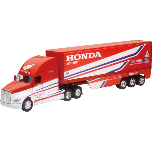NEW RAY TOYS 10893 Kenworth Hrc Honda Race Team Truck - 1:32 Scale - Red/White 10893