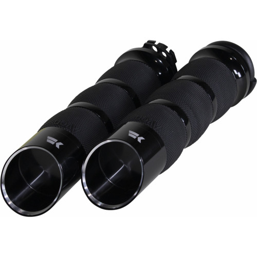 Khrome Werks Edge Grips - Air Cushion - Cable - Black 500250