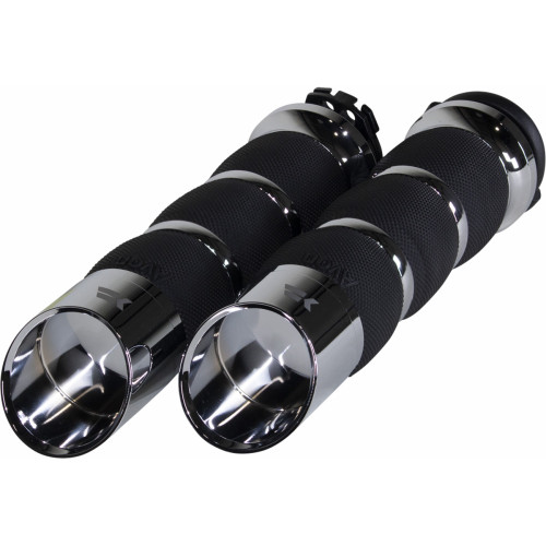Khrome Werks Edge Grips - Air Cushion - Cable - Chrome 500270