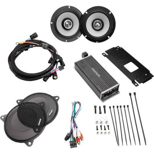 KICKER 50HDS144 Kicker 6-1/2" Speaker/300 W Amplifier Kit - Harley Davidson 50Hds144