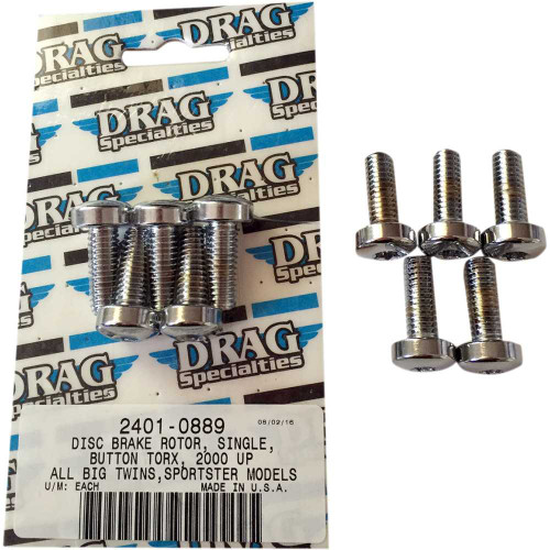 DRAG SPECIALTIES 2401-0889 Drag Specialties Mounting Kit - Rotor To Hub - Front - Chrome
