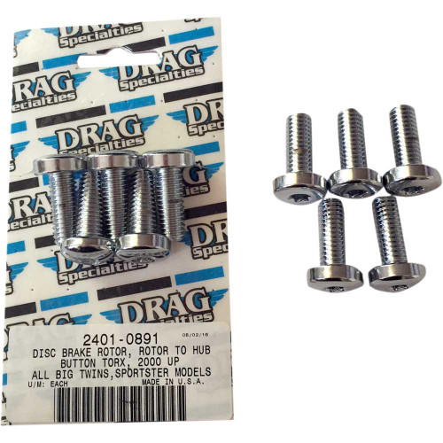 DRAG SPECIALTIES 2401-0891 Drag Specialties Mounting Kit - Rotor To Hub - Rear - Chrome