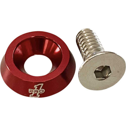 PRO-ONE PERF.MFG. 100200R Pro-One Perf.Mfg. Seat Bolt - 1/4"-20 - Red 100200R
