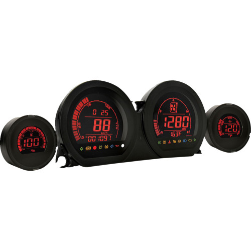Koso North America Hd-03 - Four-Piece Lcd Gauge Kit - Eight Changeable Colors Ba064902