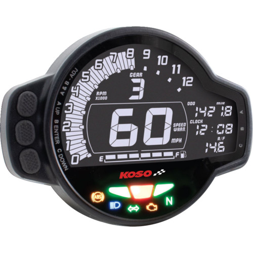 Koso North America Ms-01 Multifunction Gauge - Honda - Grom Ba078100-Gr Koso North America Ms-01 Multifunction Gauge - Honda - Grom Ba078100-Gr