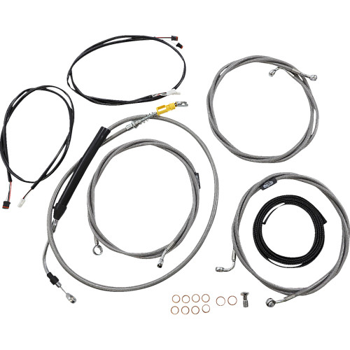 La Choppers Cable Kit - Stock Handlebars - Abs - Stainless La-8058Kt3-08