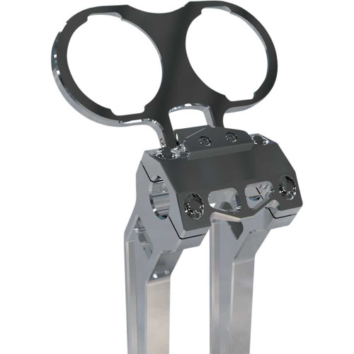 LA CHOPPERS LA739702R La Choppers Gauge Mount - Dual - Raw - Dyna/Sportster La-7397-02R