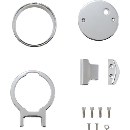 La Choppers Gauge Mount - Single - Chrome - Dyna/Sportster La-7397-01C