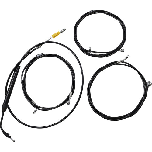 La Choppers Handlebar Cable/Brake Line Kit - 12" - 14" Ape Hanger Handlebars - Midnight La-8058Kt-13M