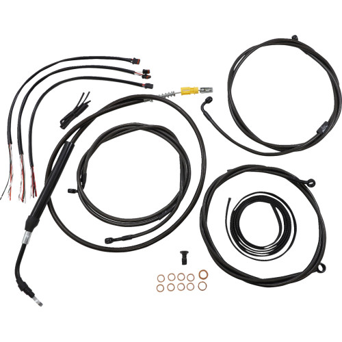La Choppers Handlebar Cable/Brake Line Kit - Complete - 18" - 20" Handlebars - Midnight La-8058Kt2-19M