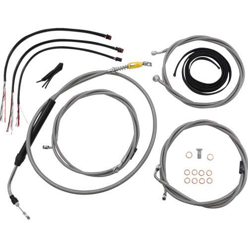 La Choppers Handlebar Cable/Brake Line Kit - Complete - 18" - 20" Handlebars - Stainless La-8058Kt2-19
