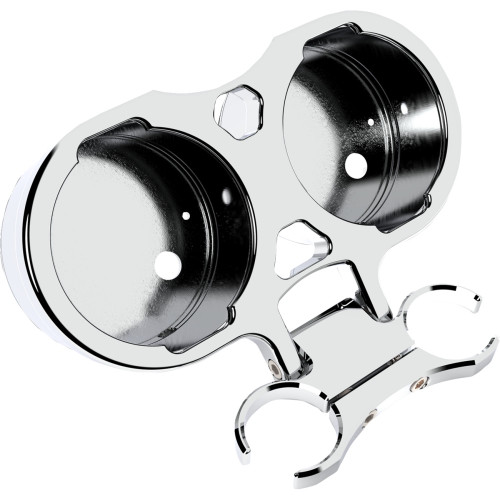La Choppers T-Bar Gauge Mount - Dual - Chrome - 1.00" Diameter La-7398-02C