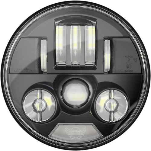 Custom Dynamics 7" Probeam Led Headlamp - Indian - Black Pb-7-Ind-B