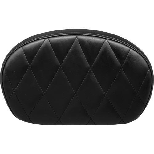 Le Pera Sissy Bar Pad - Medium - Diamond - Shiny Black L-Sbp02Dm-Sh