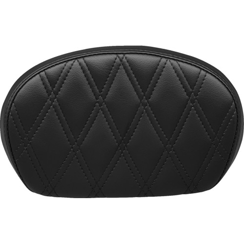 Le Pera Sissy Bar Pad - Medium - Double Diamond - Dull Black L-Sbp02Dd-Dull