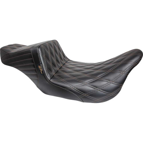 LE PERA LK587DDCHET Le Pera Tailwhip Seat - Double Diamond W/ Chestnut Thread - Black - Fl '08-'24 Lk-587Dd-Chet