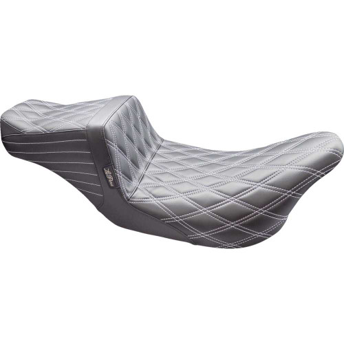 LE PERA LK587DDTTM Le Pera Tailwhip Seat - Double Diamond W/ Titanium Thread - Black - Fl '08-'24 Lk-587Dd-Ttm